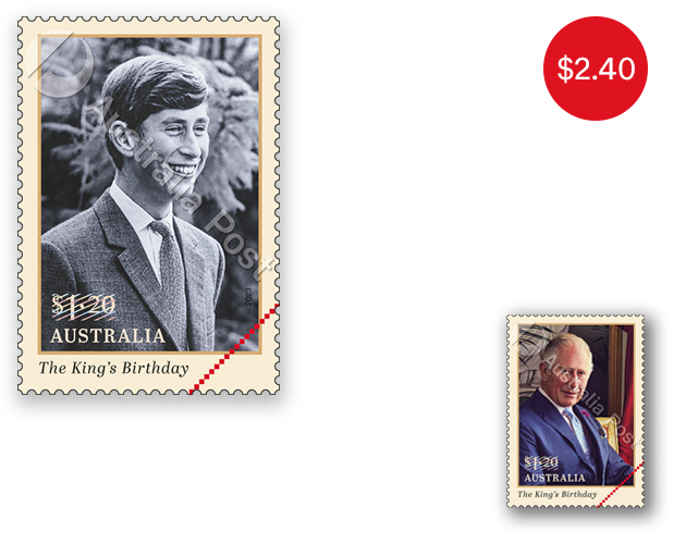 Set of The King’s Birthday Gummed Stamps
