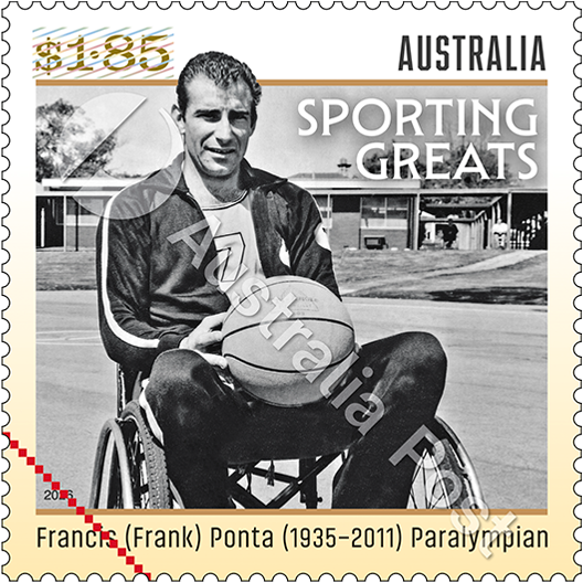 $1.85 Francis (Frank) Ponta Paralympian - Sporting Greats - stamp