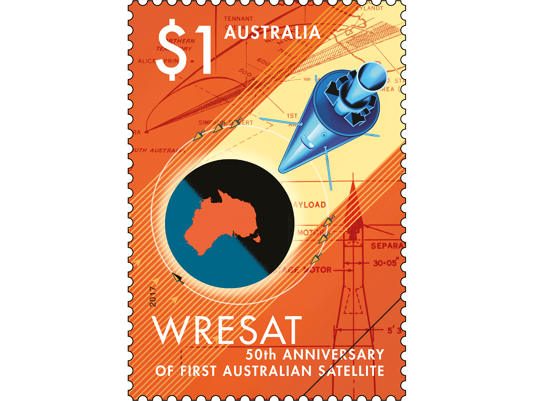 50th Anniversary of WRESAT stamp 50th Anniversary of WRESAT