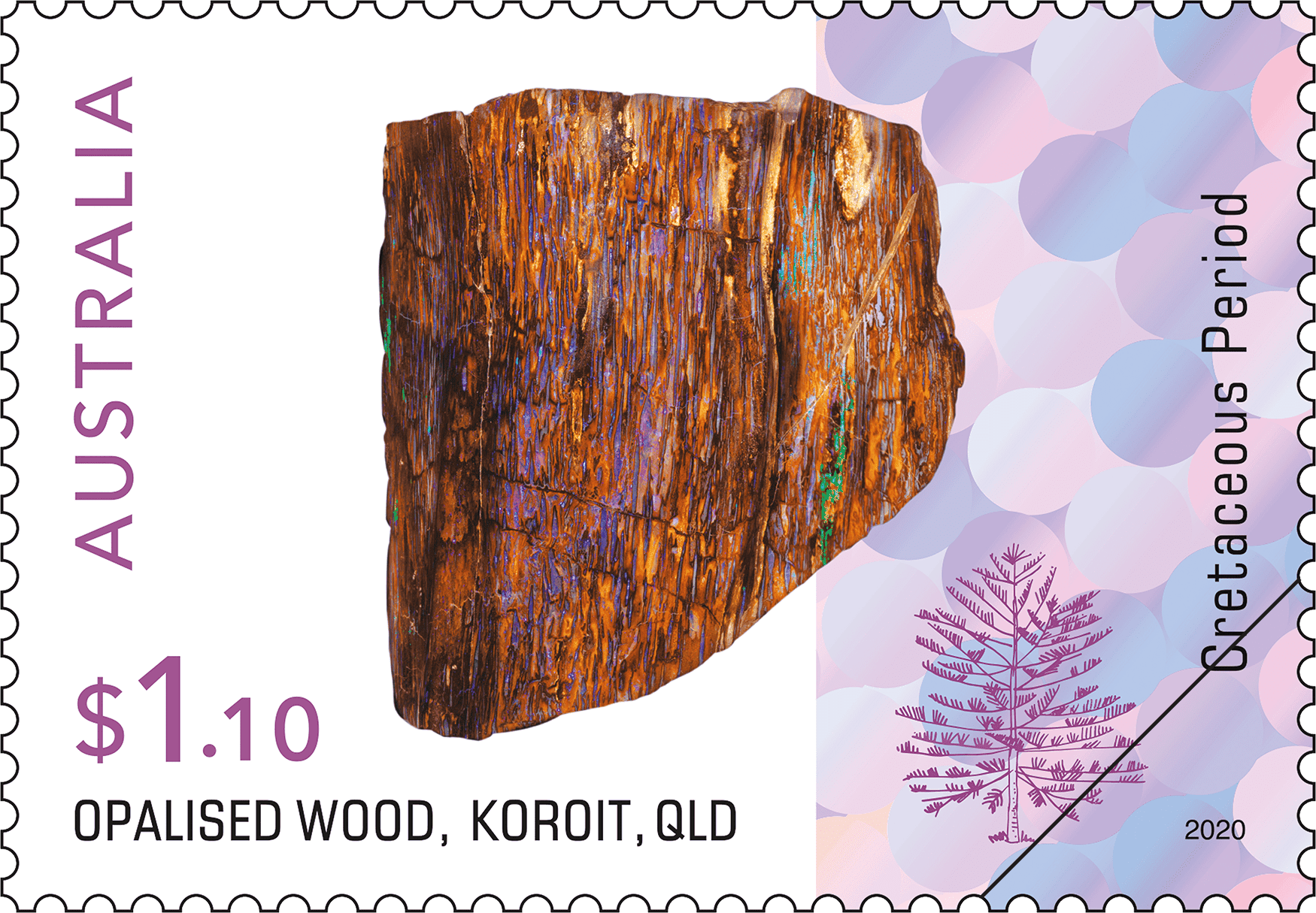 $1.10 Opalised wood $1.10 Opalised wood, Koroit, QLD