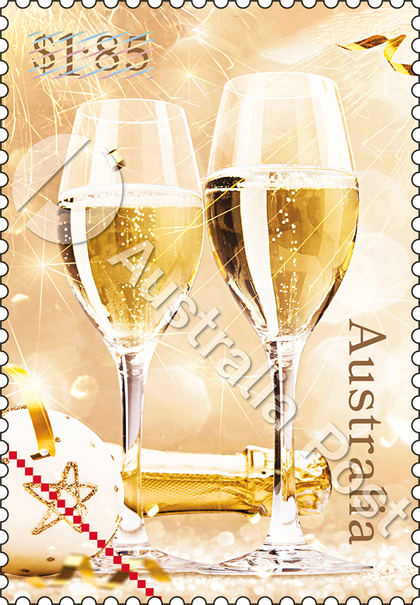 $1.85 Champagne Flutes stamp