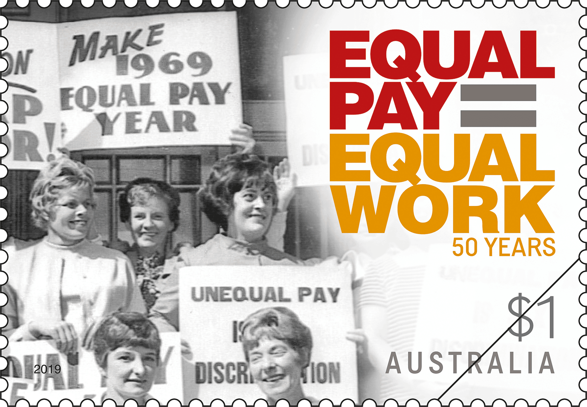Principle of Equal Pay: 50 Years stamp Principle of Equal Pay: 50 Years