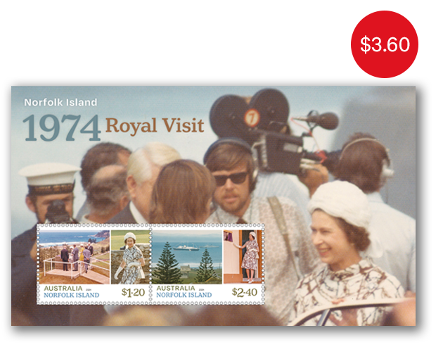 Norfolk Island: 1974 Royal Visit Minisheet