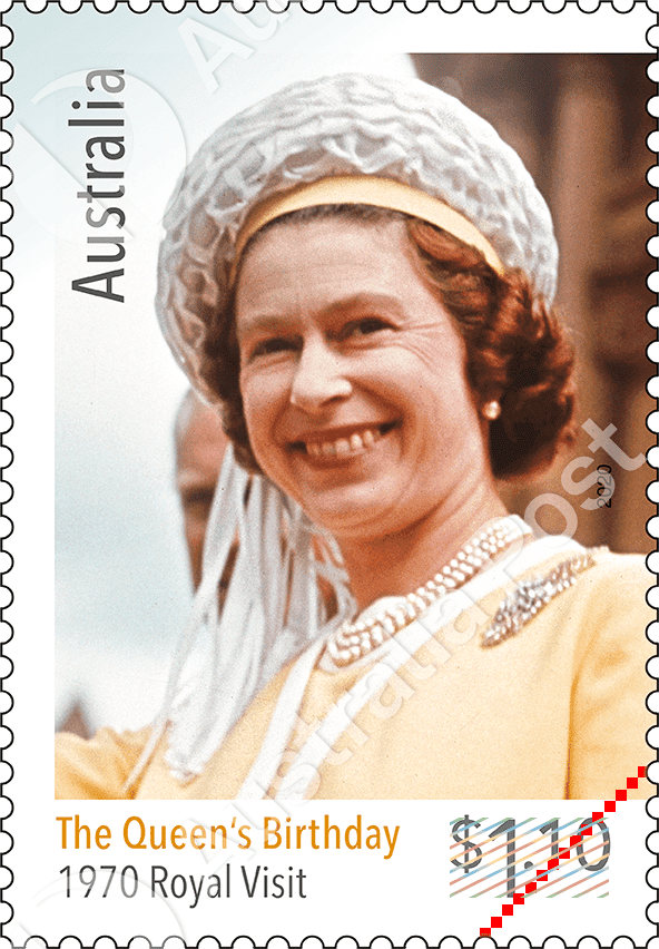 2020 The Queen's Birthday $1.10 stamp The Queen’s Birthday 2020