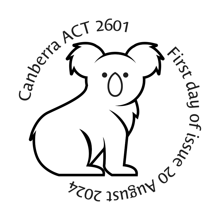 2023_CKI_Reef_Fish_Postmark_36x19mm Koalas in Danger postmark