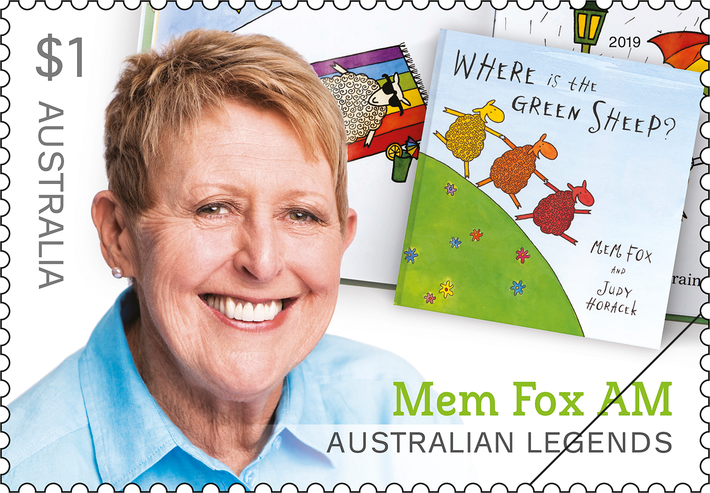 Australian Legends of Children’s Literature Mem Fox AM stamp Australian Legends of Children’s Literature