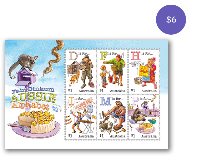 Fair Dinkum Aussie Alphabet part 5 minisheet