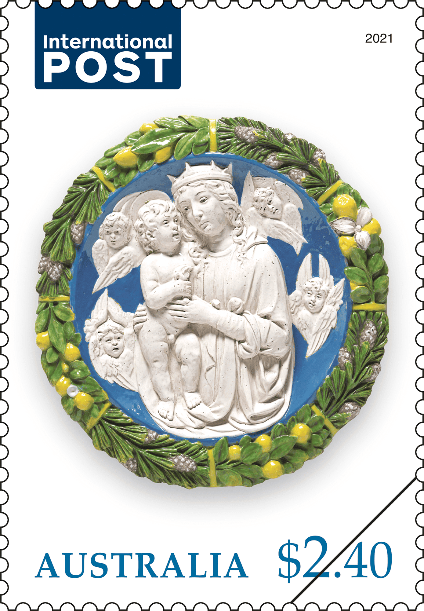 2021_Christmas_Tree_Stamp_400 $2.40 Madonna and Child tondo