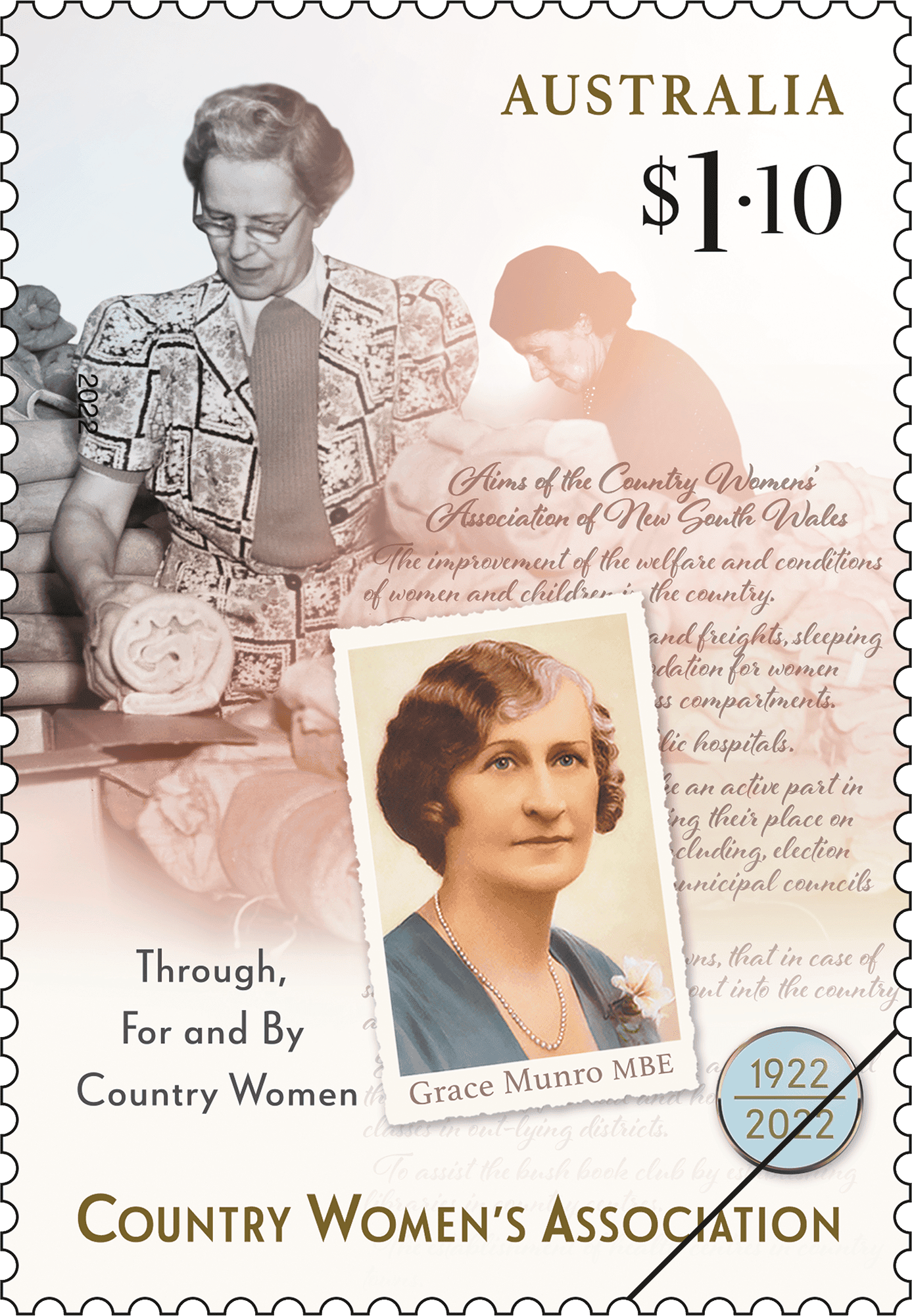 CWA_Stamp_400 $1.10 - Centenary of the Country Women’s Association