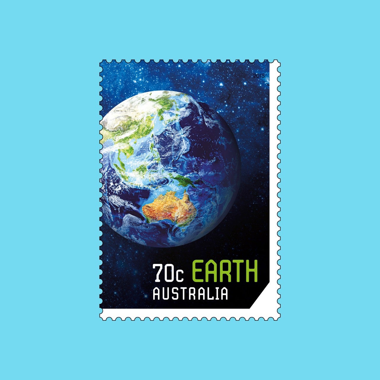 Our Solar System 2015 Earth stamp