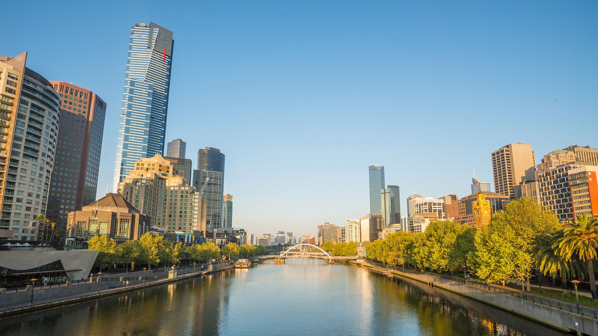 Melbourne cityscape background