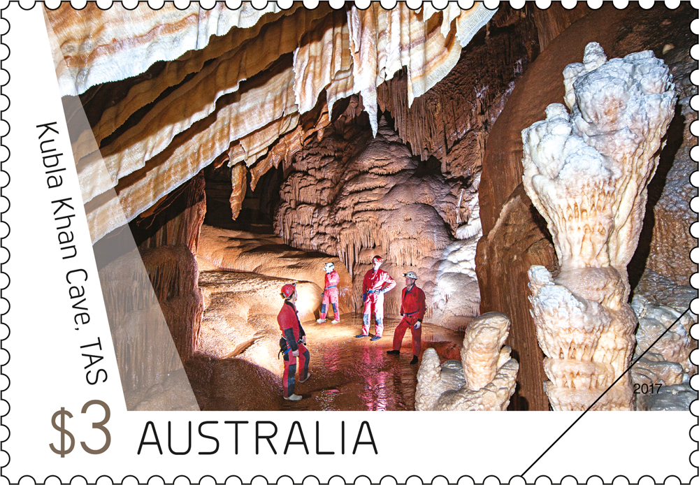 Kubla Khan Cave, TAS stamp $3 Kubla Khan Cave, TAS