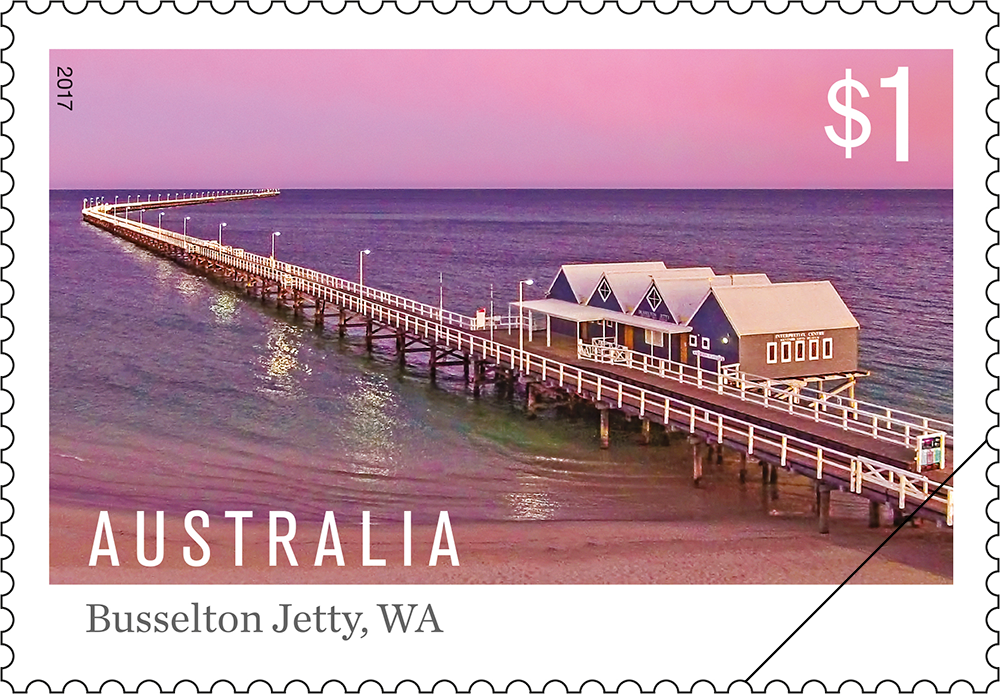 Australian Jetties - Busselton Jetty stamp $1 Busselton Jetty, WA