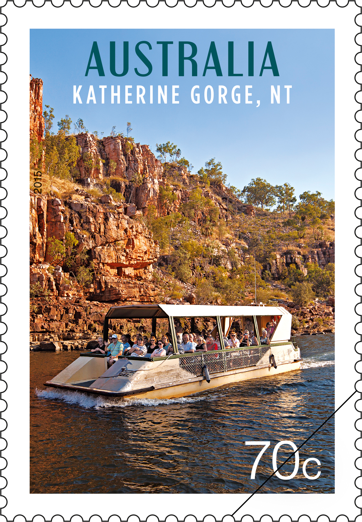 Katherine_Stamp_70c_400 70c Boat cruise, Katherine Gorge, NT