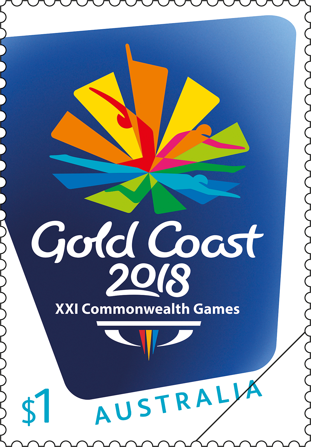 Gold Coast 2018 Commonwealth Games stamp $1 Gold Coast 2018 Commonwealth Games