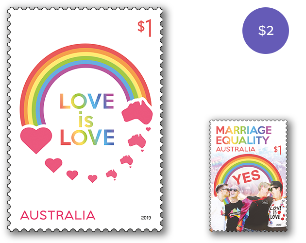 Set of Marriage Equality stamps