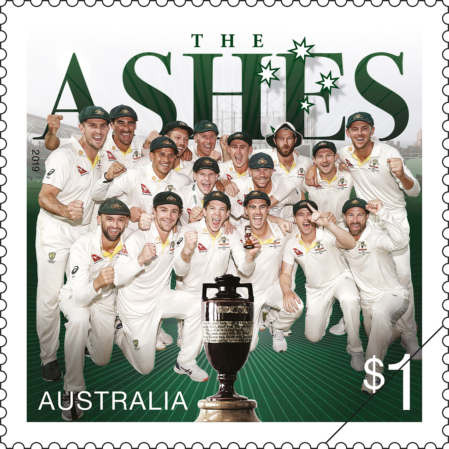 2019 Ashes Instant Stamp_400 $1  The Australian Ashes team