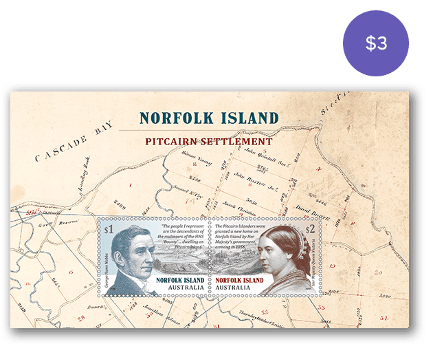 Norfolk Island Pitcairn Settlement minisheet