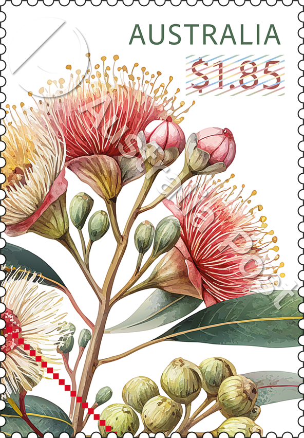$1.85 Eucalyptus blossoms stamp